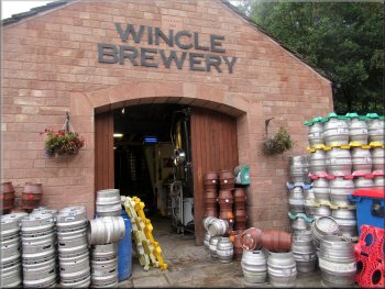 The entrance to Wincle Brewery and shop